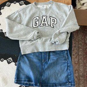 Kids Gap Sweater And Uniqlo Skirt
